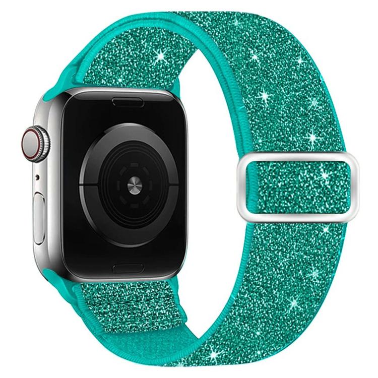 Correia de relógio em nylon elástico com glitter, para Apple Watch 49mm / 46mm / 45mm / 44mm, para Apple Watch 42mm / 41mm / 40mm / 38mm
