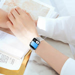Correia de relógio em nylon elástico com glitter, para Apple Watch 49mm / 46mm / 45mm / 44mm, para Apple Watch 42mm / 41mm / 40mm / 38mm