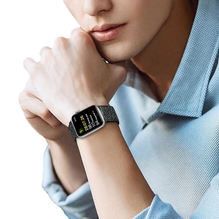 Correia de relógio em nylon elástico com glitter, para Apple Watch 49mm / 46mm / 45mm / 44mm, para Apple Watch 42mm / 41mm / 40mm / 38mm