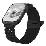 Correia de relógio em nylon elástico com fivela magnética nó chinês e sarja, para Apple Watch 49mm / 46mm / 45mm / 44mm, para Apple Watch 42mm / 41mm / 40mm / 38mm