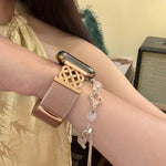 Correia de relógio em nylon elástico com fivela magnética nó chinês e sarja, para Apple Watch 49mm / 46mm / 45mm / 44mm, para Apple Watch 42mm / 41mm / 40mm / 38mm
