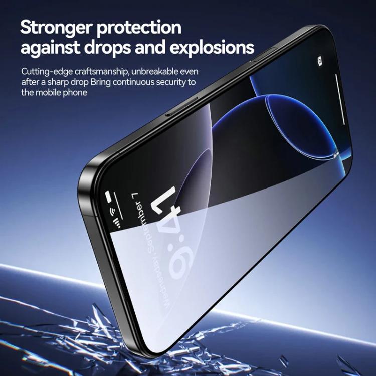 3pcs Easy Install Box Dust-Free 3D Curved Edge HD Electroplated Explosion-Proof Tempered Glass Film, For iPhone 17 Pro Max, For iPhone 17 Pro, For iPhone 17, For iPhone Air, For iPhone 16 Pro Max, For iPhone 16 Pro, For iPhone 16, For iPhone 15 Pro Max...