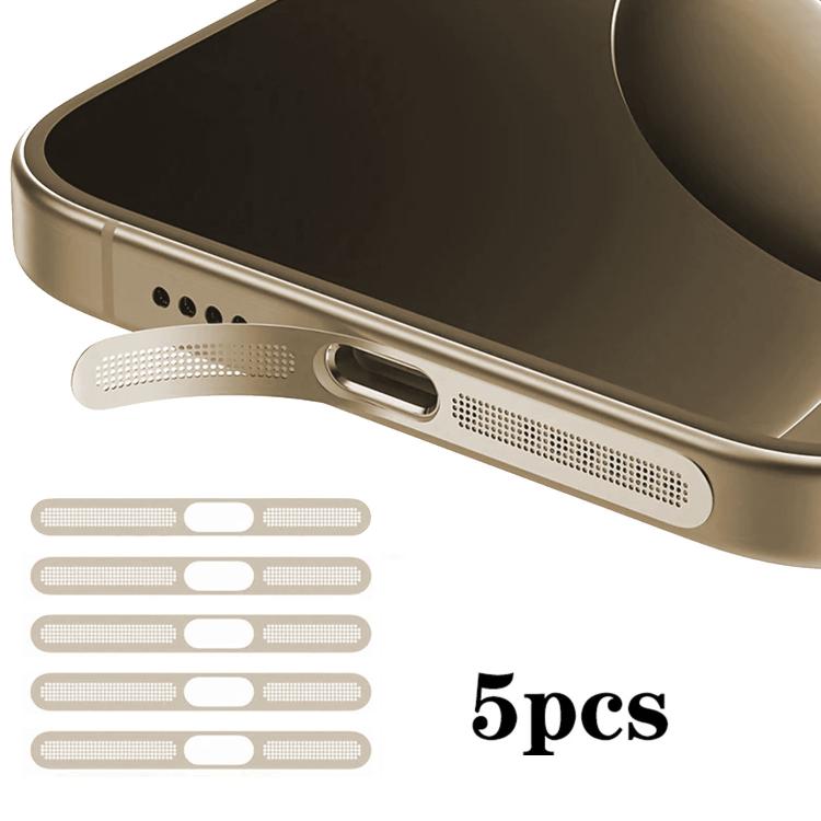5pcs High-Density Metallic Integrated Speaker Dust Cover, For iPhone Air