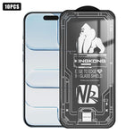 10pcs Filme de Vidro Temperado HD Electroplated à Prova de Explosão Resistente a Riscos com Borda Arqueada Grande 3D, Para iPhone 17 Pro Max, Para iPhone 17 Pro, Para iPhone 17, Para iPhone Air, Para iPhone 16 Pro Max, Para iPhone 16 Pro, Para iPhone 16