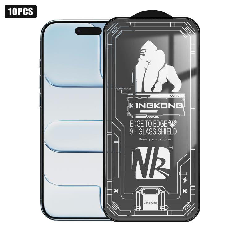 10pcs Filme de Vidro Temperado HD Electroplated à Prova de Explosão Resistente a Riscos com Borda Arqueada Grande 3D, Para iPhone 17 Pro Max, Para iPhone 17 Pro, Para iPhone 17, Para iPhone Air, Para iPhone 16 Pro Max, Para iPhone 16 Pro, Para iPhone 16