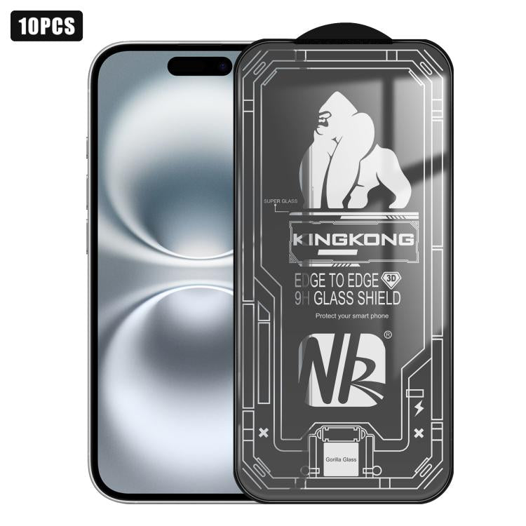 10pcs Filme de Vidro Temperado HD Electroplated à Prova de Explosão Resistente a Riscos com Borda Arqueada Grande 3D, Para iPhone 17 Pro Max, Para iPhone 17 Pro, Para iPhone 17, Para iPhone Air, Para iPhone 16 Pro Max, Para iPhone 16 Pro, Para iPhone 16