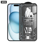 10pcs Filme de Vidro Temperado HD Electroplated à Prova de Explosão Resistente a Riscos com Borda Arqueada Grande 3D, Para iPhone 17 Pro Max, Para iPhone 17 Pro, Para iPhone 17, Para iPhone Air, Para iPhone 16 Pro Max, Para iPhone 16 Pro, Para iPhone 16