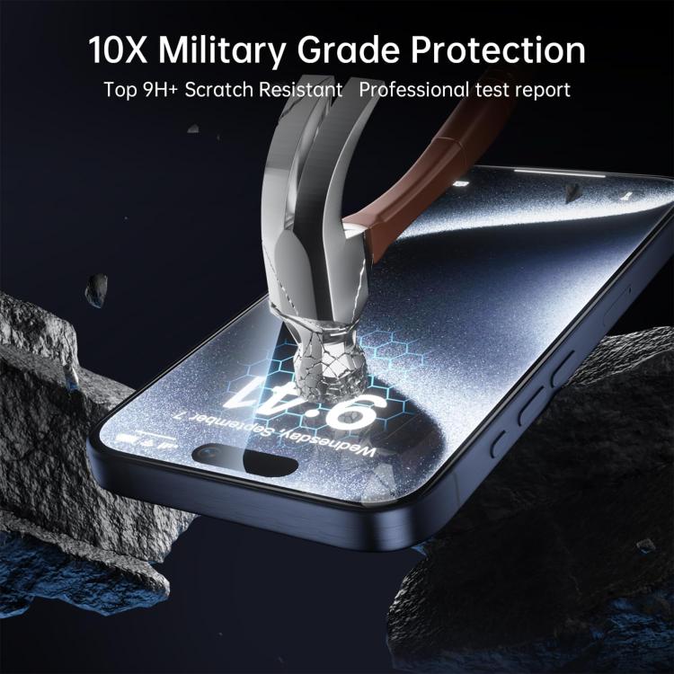 10pcs Filme de Vidro Temperado HD Electroplated à Prova de Explosão Resistente a Riscos com Borda Arqueada Grande 3D, Para iPhone 17 Pro Max, Para iPhone 17 Pro, Para iPhone 17, Para iPhone Air, Para iPhone 16 Pro Max, Para iPhone 16 Pro, Para iPhone 16
