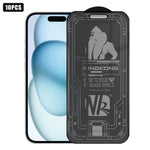 10pcs 3D Large Arc Edge Electroplated Explosion-Proof Scratch-Resistant Full-Screen 360 Privacy Tempered Glass Film, For iPhone 17 Pro Max, For iPhone 17 Pro, For iPhone 17, For iPhone Air, For iPhone 16 Pro Max, For iPhone 16 Pro, For iPhone 16