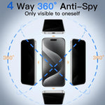 10pcs 3D Large Arc Edge Electroplated Explosion-Proof Scratch-Resistant Full-Screen 360 Privacy Tempered Glass Film, For iPhone 17 Pro Max, For iPhone 17 Pro, For iPhone 17, For iPhone Air, For iPhone 16 Pro Max, For iPhone 16 Pro, For iPhone 16