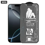 10pcs 3D Large Arc Edge Electroplated Explosion-Proof Scratch-Resistant Full-Screen Frosted HD Tempered Glass Film, For iPhone 17 Pro Max, For iPhone 17 Pro, For iPhone 17, For iPhone Air, For iPhone 16 Pro Max, For iPhone 16 Pro, For iPhone 16