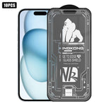 10pcs 3D Large Arc Edge Electroplated Explosion-Proof Scratch-Resistant Full-Screen Frosted HD Tempered Glass Film, For iPhone 17 Pro Max, For iPhone 17 Pro, For iPhone 17, For iPhone Air, For iPhone 16 Pro Max, For iPhone 16 Pro, For iPhone 16