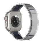 Correia de relógio em aço inoxidável bicolor curva com fecho lateral de libertação rápida, para Apple Watch 49mm / 46mm / 45mm / 44mm, para Apple Watch 42mm / 41mm / 40mm / 38mm