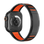 Correia de relógio em aço inoxidável bicolor curva com fecho lateral de libertação rápida, para Apple Watch 49mm / 46mm / 45mm / 44mm, para Apple Watch 42mm / 41mm / 40mm / 38mm