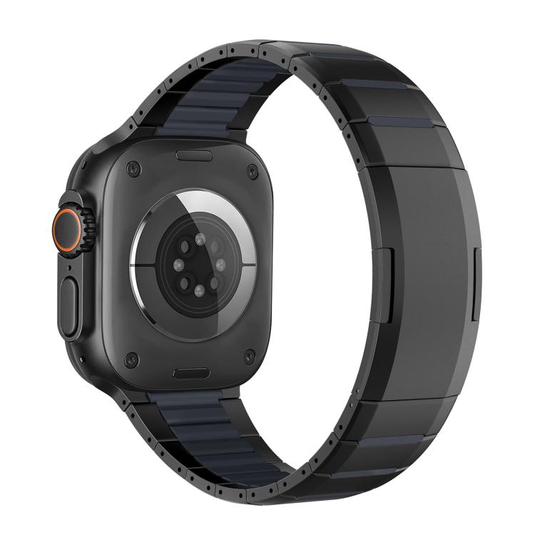 Correia de relógio em aço inoxidável bicolor curva com fecho lateral de libertação rápida, para Apple Watch 49mm / 46mm / 45mm / 44mm, para Apple Watch 42mm / 41mm / 40mm / 38mm