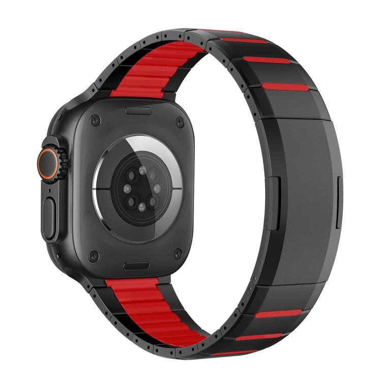 Correia de relógio em aço inoxidável bicolor curva com fecho lateral de libertação rápida, para Apple Watch 49mm / 46mm / 45mm / 44mm, para Apple Watch 42mm / 41mm / 40mm / 38mm