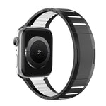 Correia de relógio em aço inoxidável bicolor curva com fecho lateral de libertação rápida, para Apple Watch 49mm / 46mm / 45mm / 44mm, para Apple Watch 42mm / 41mm / 40mm / 38mm