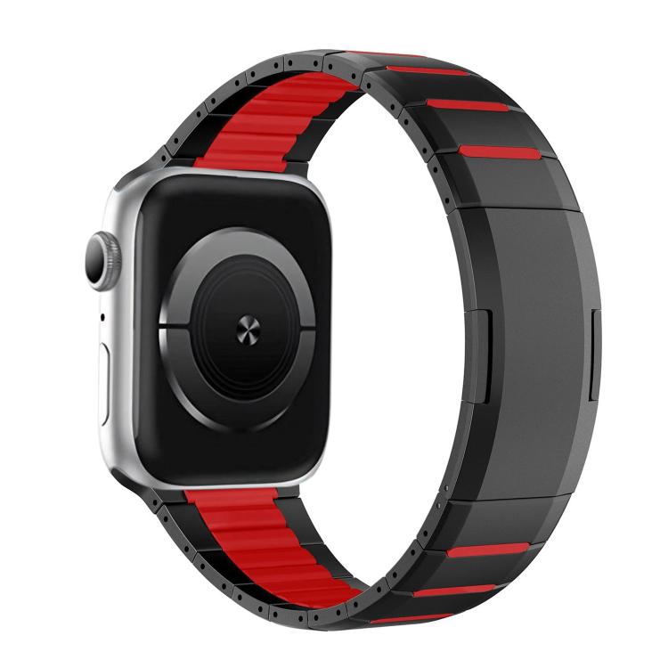 Correia de relógio em aço inoxidável bicolor curva com fecho lateral de libertação rápida, para Apple Watch 49mm / 46mm / 45mm / 44mm, para Apple Watch 42mm / 41mm / 40mm / 38mm