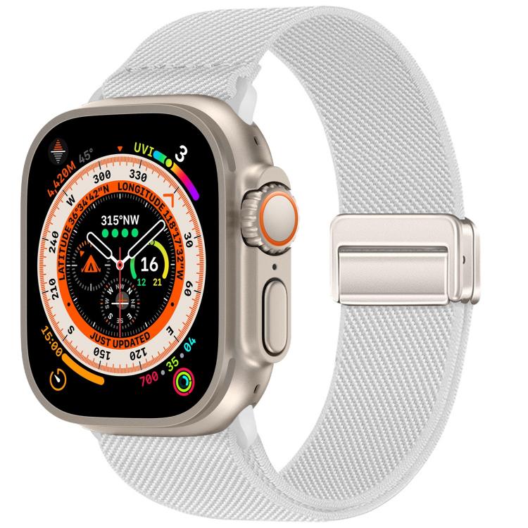 Correia de relógio em nylon elástico com fivela magnética dupla, para Apple Watch 49mm / 46mm / 45mm / 44mm, para Apple Watch 42mm / 41mm / 40mm / 38mm