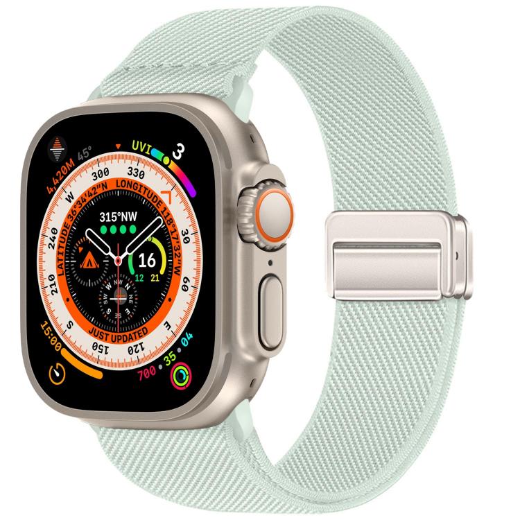 Correia de relógio em nylon elástico com fivela magnética dupla, para Apple Watch 49mm / 46mm / 45mm / 44mm, para Apple Watch 42mm / 41mm / 40mm / 38mm