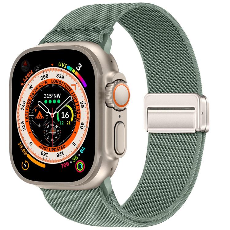 Correia de relógio em nylon elástico com fivela magnética dupla, para Apple Watch 49mm / 46mm / 45mm / 44mm, para Apple Watch 42mm / 41mm / 40mm / 38mm