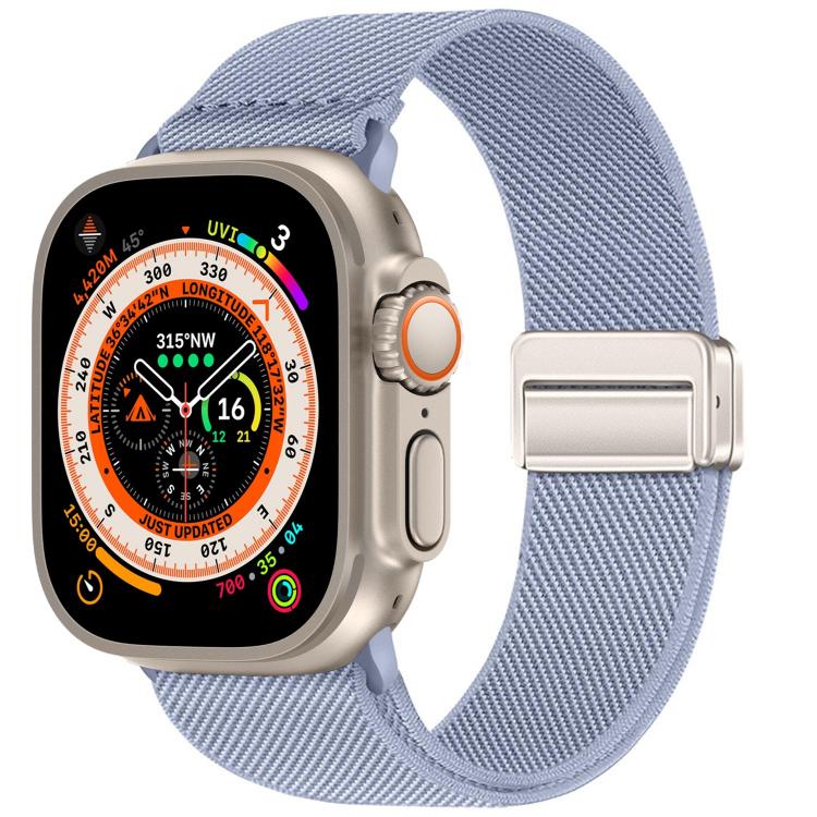 Correia de relógio em nylon elástico com fivela magnética dupla, para Apple Watch 49mm / 46mm / 45mm / 44mm, para Apple Watch 42mm / 41mm / 40mm / 38mm