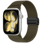 Correia de relógio em nylon elástico com fivela magnética dupla, para Apple Watch 49mm / 46mm / 45mm / 44mm, para Apple Watch 42mm / 41mm / 40mm / 38mm