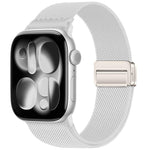 Correia de relógio em nylon elástico com fivela magnética dupla, para Apple Watch 49mm / 46mm / 45mm / 44mm, para Apple Watch 42mm / 41mm / 40mm / 38mm