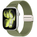 Correia de relógio em nylon elástico com fivela magnética dupla, para Apple Watch 49mm / 46mm / 45mm / 44mm, para Apple Watch 42mm / 41mm / 40mm / 38mm