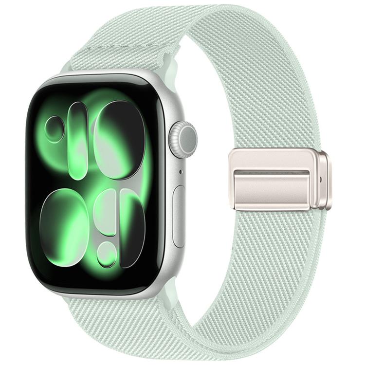 Correia de relógio em nylon elástico com fivela magnética dupla, para Apple Watch 49mm / 46mm / 45mm / 44mm, para Apple Watch 42mm / 41mm / 40mm / 38mm
