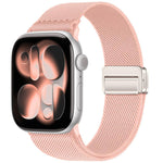 Correia de relógio em nylon elástico com fivela magnética dupla, para Apple Watch 49mm / 46mm / 45mm / 44mm, para Apple Watch 42mm / 41mm / 40mm / 38mm