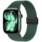 Correia de relógio em nylon elástico com fivela magnética dupla, para Apple Watch 49mm / 46mm / 45mm / 44mm, para Apple Watch 42mm / 41mm / 40mm / 38mm