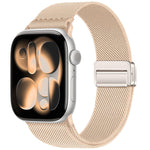 Correia de relógio em nylon elástico com fivela magnética dupla, para Apple Watch 49mm / 46mm / 45mm / 44mm, para Apple Watch 42mm / 41mm / 40mm / 38mm