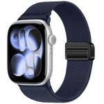 Correia de relógio em nylon elástico com fivela magnética dupla, para Apple Watch 49mm / 46mm / 45mm / 44mm, para Apple Watch 42mm / 41mm / 40mm / 38mm