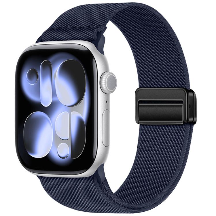 Correia de relógio em nylon elástico com fivela magnética dupla, para Apple Watch 49mm / 46mm / 45mm / 44mm, para Apple Watch 42mm / 41mm / 40mm / 38mm