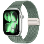 Correia de relógio em nylon elástico com fivela magnética dupla, para Apple Watch 49mm / 46mm / 45mm / 44mm, para Apple Watch 42mm / 41mm / 40mm / 38mm