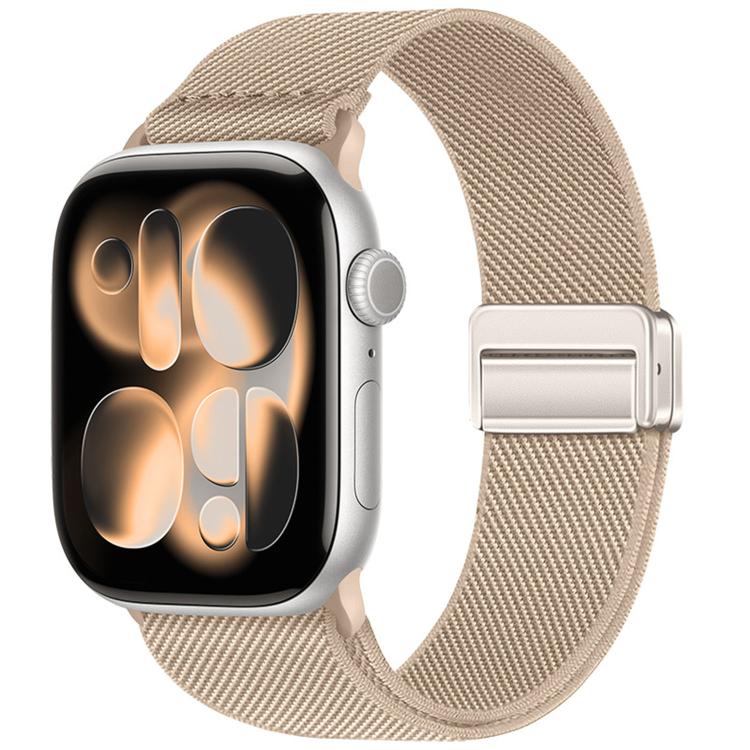 Correia de relógio em nylon elástico com fivela magnética dupla, para Apple Watch 49mm / 46mm / 45mm / 44mm, para Apple Watch 42mm / 41mm / 40mm / 38mm