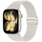 Correia de relógio em nylon elástico com fivela magnética dupla, para Apple Watch 49mm / 46mm / 45mm / 44mm, para Apple Watch 42mm / 41mm / 40mm / 38mm