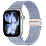 Correia de relógio em nylon elástico com fivela magnética dupla, para Apple Watch 49mm / 46mm / 45mm / 44mm, para Apple Watch 42mm / 41mm / 40mm / 38mm