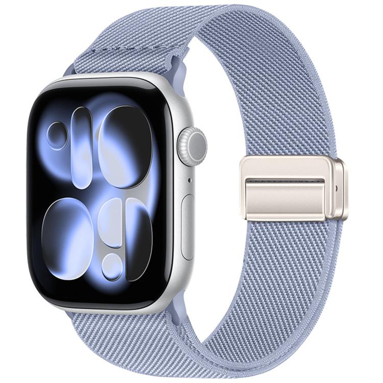 Correia de relógio em nylon elástico com fivela magnética dupla, para Apple Watch 49mm / 46mm / 45mm / 44mm, para Apple Watch 42mm / 41mm / 40mm / 38mm