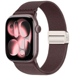 Correia de relógio em nylon elástico com fivela magnética dupla, para Apple Watch 49mm / 46mm / 45mm / 44mm, para Apple Watch 42mm / 41mm / 40mm / 38mm
