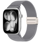 Correia de relógio em nylon elástico com fivela magnética dupla, para Apple Watch 49mm / 46mm / 45mm / 44mm, para Apple Watch 42mm / 41mm / 40mm / 38mm