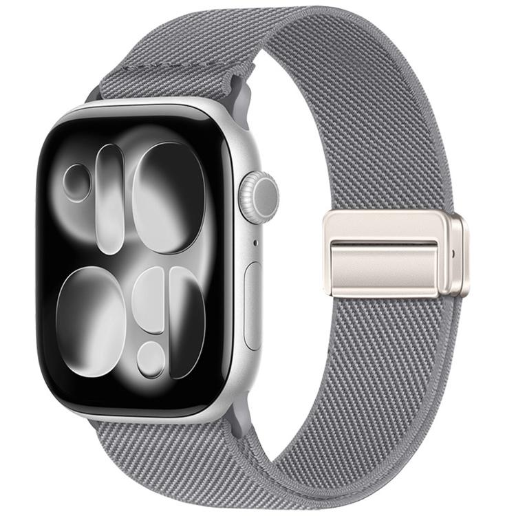 Correia de relógio em nylon elástico com fivela magnética dupla, para Apple Watch 49mm / 46mm / 45mm / 44mm, para Apple Watch 42mm / 41mm / 40mm / 38mm