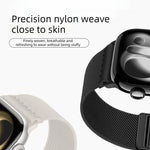 Correia de relógio em nylon elástico com fivela magnética dupla, para Apple Watch 49mm / 46mm / 45mm / 44mm, para Apple Watch 42mm / 41mm / 40mm / 38mm