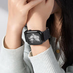 Correia de relógio em nylon elástico com fivela magnética dupla, para Apple Watch 49mm / 46mm / 45mm / 44mm, para Apple Watch 42mm / 41mm / 40mm / 38mm