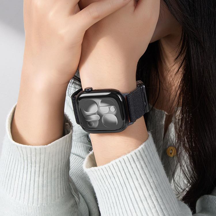 Correia de relógio em nylon elástico com fivela magnética dupla, para Apple Watch 49mm / 46mm / 45mm / 44mm, para Apple Watch 42mm / 41mm / 40mm / 38mm