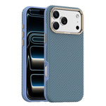 Capa de Telemóvel Magnética Resistente a Choques com Textura de Fibra de Carbono Kevlar Mocome, Para iPhone 17 Pro Max