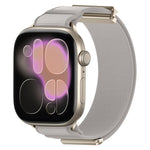 Correia de relógio em nylon com ponta metálica magnética articulada dupla, para Apple Watch 49mm / 46mm / 45mm / 44mm, para Apple Watch 42mm / 41mm / 40mm / 38mm