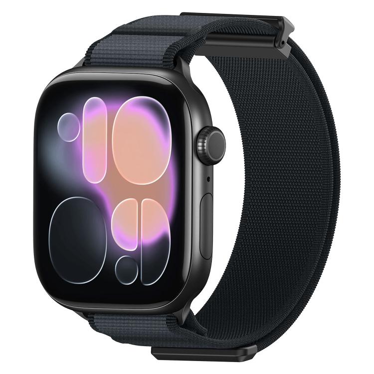 Correia de relógio em nylon com ponta metálica magnética articulada dupla, para Apple Watch 49mm / 46mm / 45mm / 44mm, para Apple Watch 42mm / 41mm / 40mm / 38mm