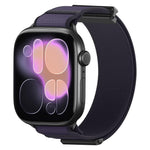 Correia de relógio em nylon com ponta metálica magnética articulada dupla, para Apple Watch 49mm / 46mm / 45mm / 44mm, para Apple Watch 42mm / 41mm / 40mm / 38mm